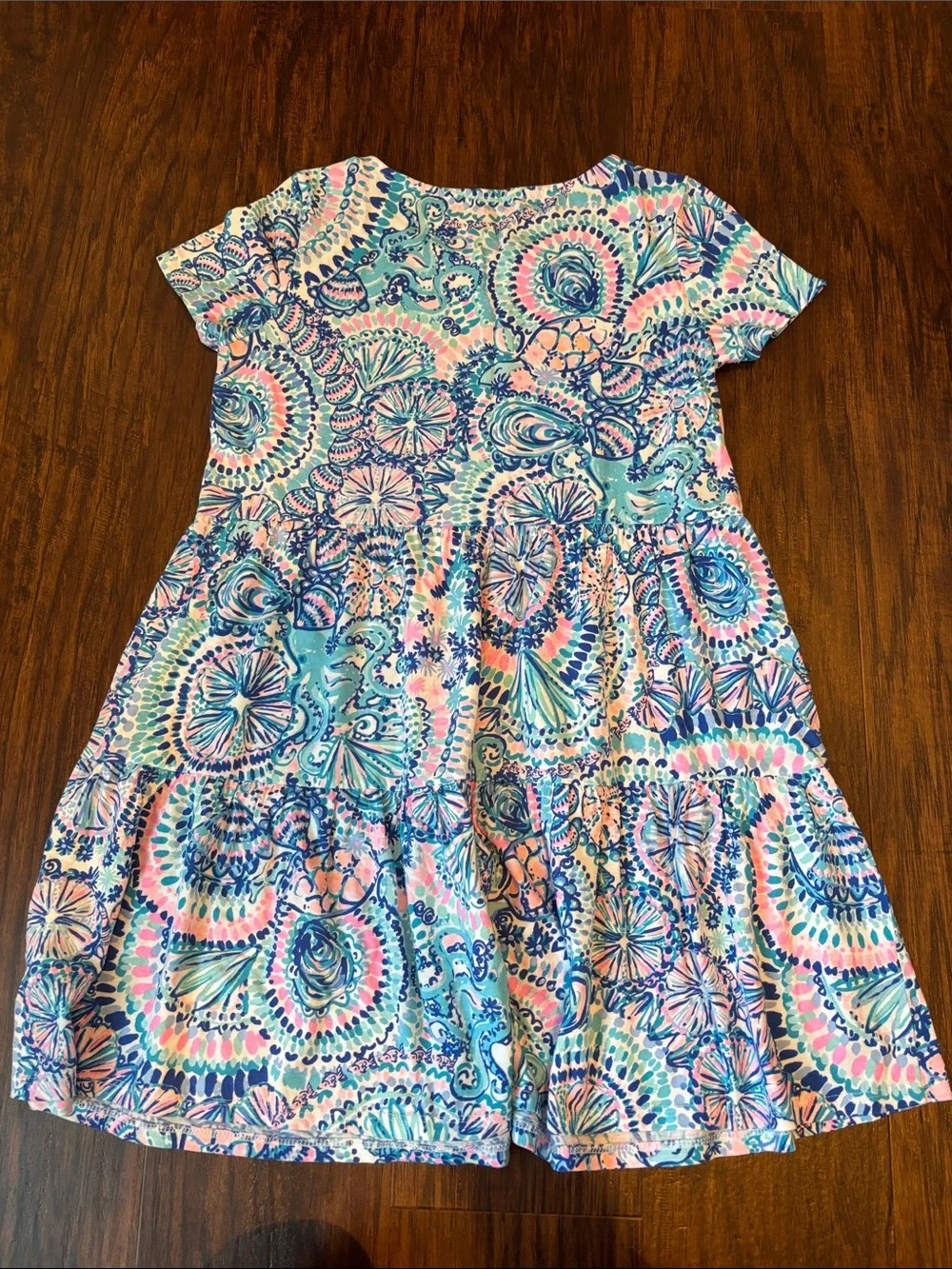Lilly Pulitzer Girls' Blue & Pink Printed Twirl Dress
